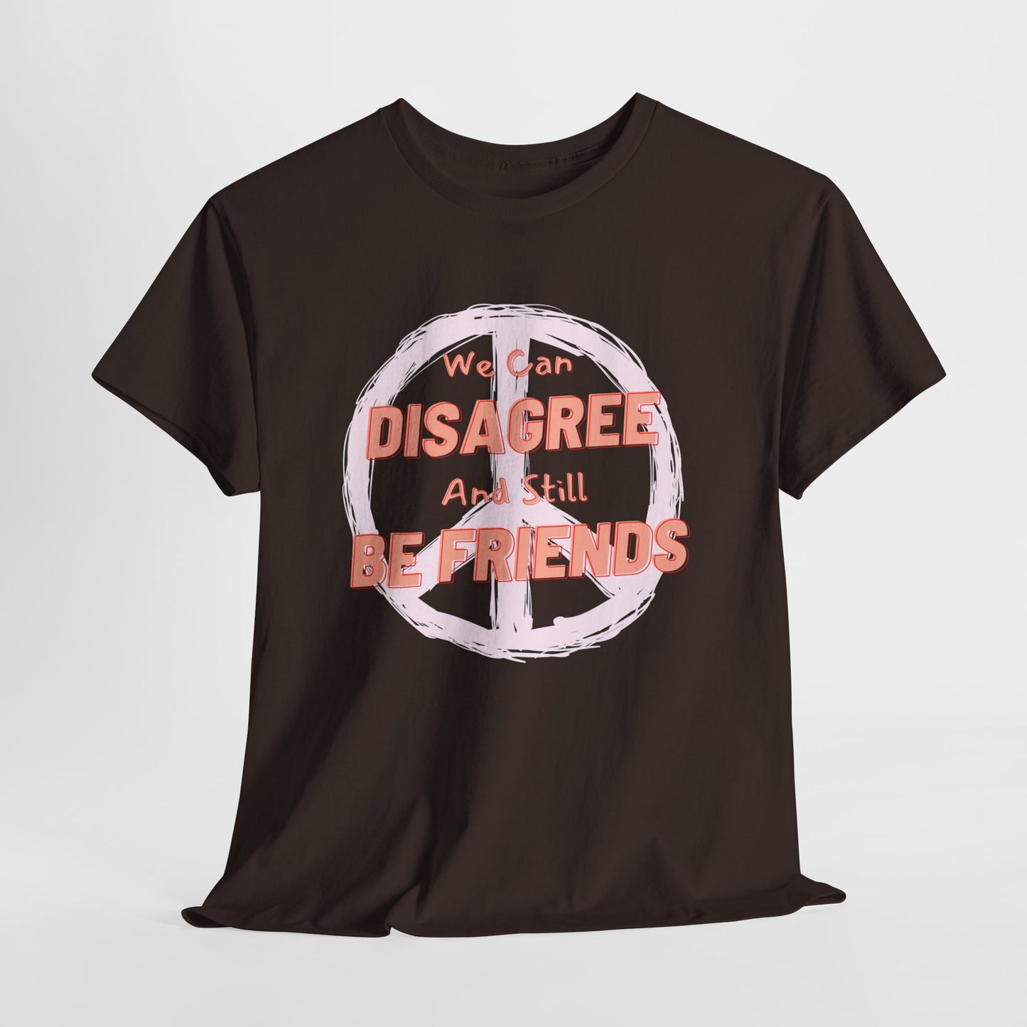 Peaceful Disagreement Unisex Heavy Cotton Tee, Casual Wear, Friendship Gift, Statement Shirt, Relaxed Fit Tee, Everyday Comfort