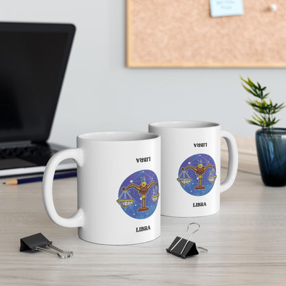 Celestial Balance Ceramic Mug | Zodiac Astrology Gift, Horoscope Lover's Cup, Unique Starry Design, Astrology Decor, Birthday Present