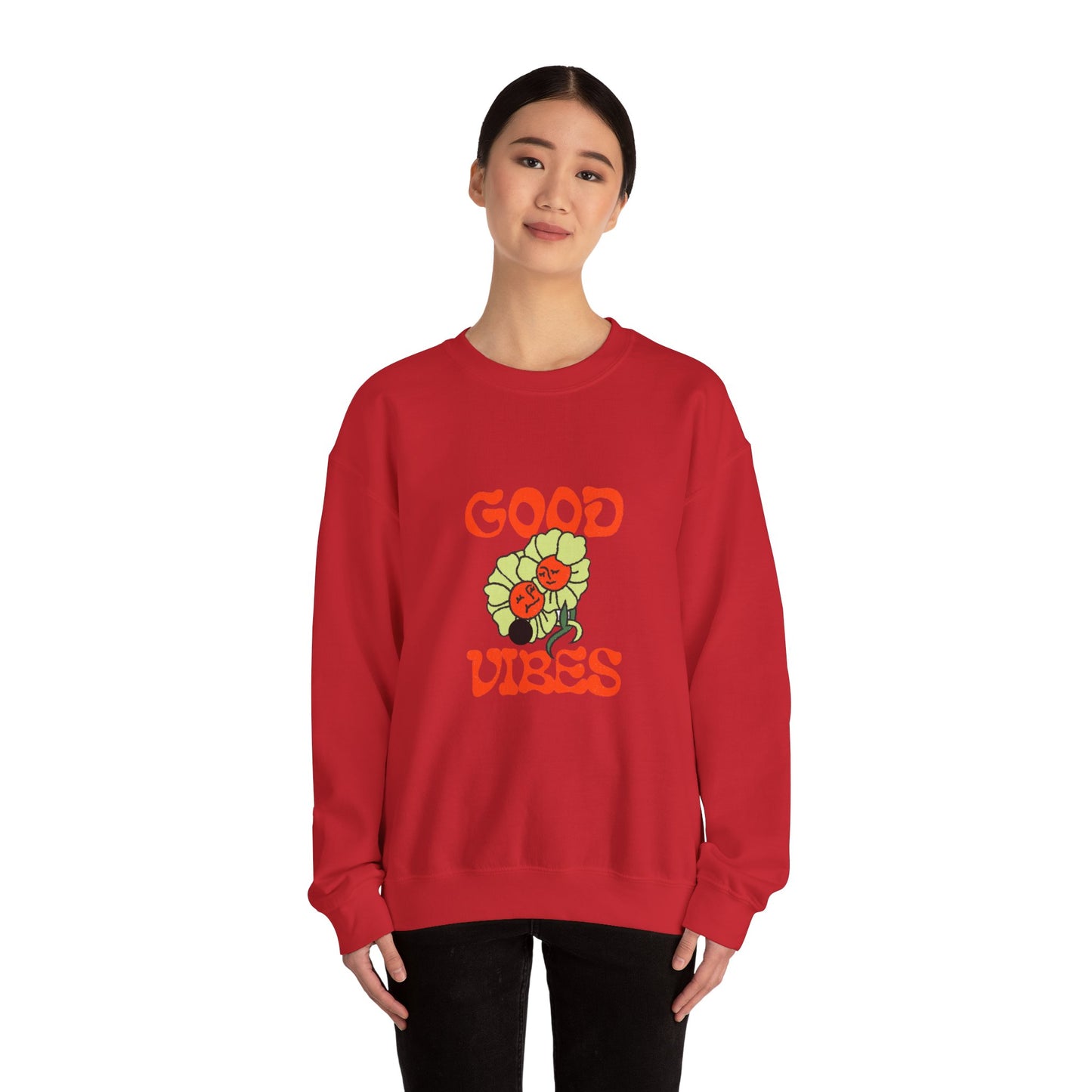 Good Vibes Floral Crewneck Sweatshirt