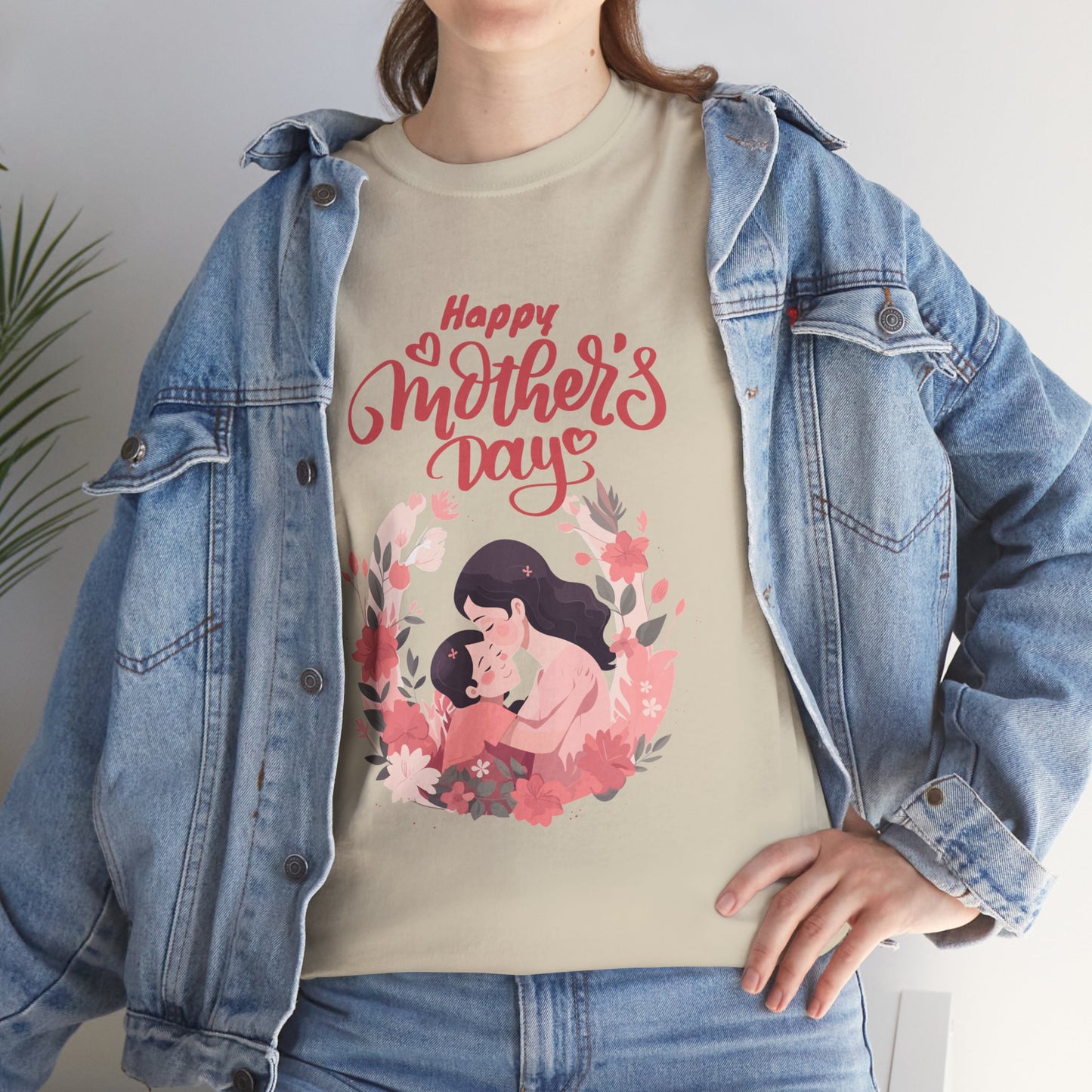 Mother’s Day Tee — "Happy Mother's Day" Floral Mom & Child Shirt