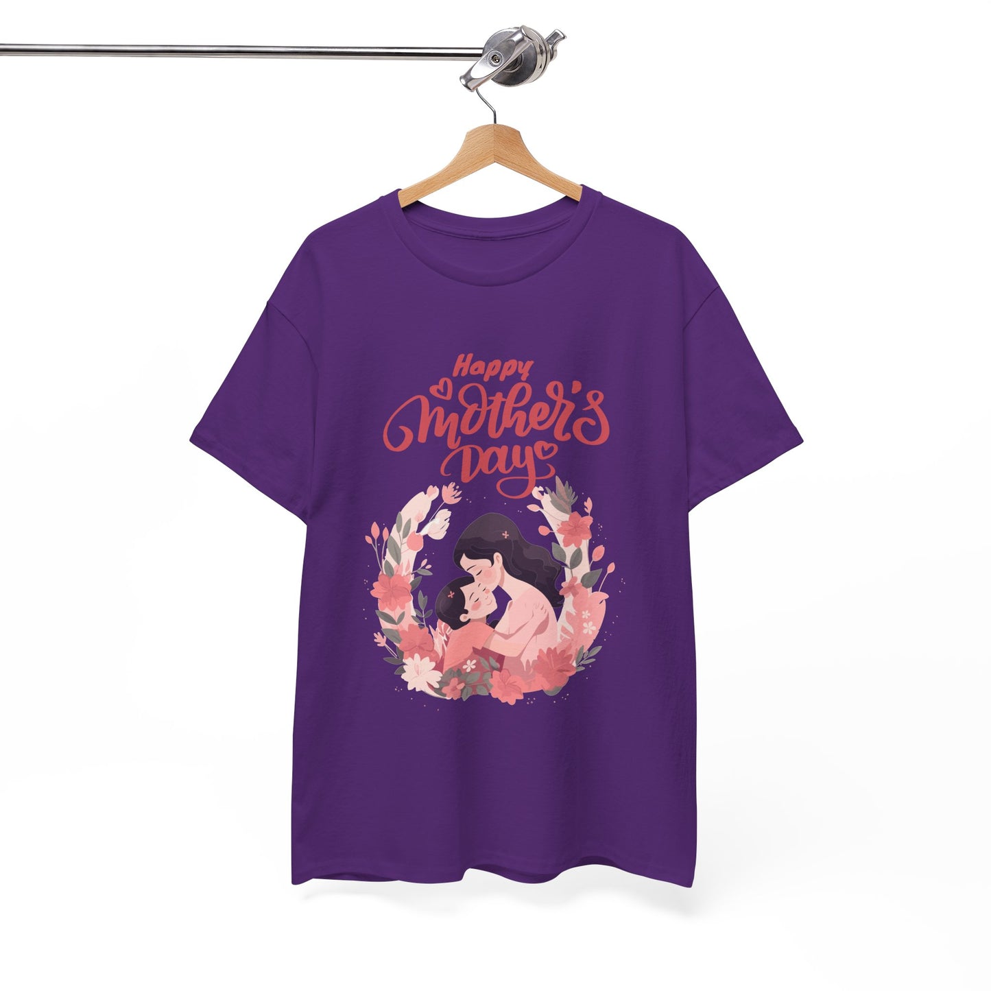 Mother’s Day Tee — "Happy Mother's Day" Floral Mom & Child Shirt