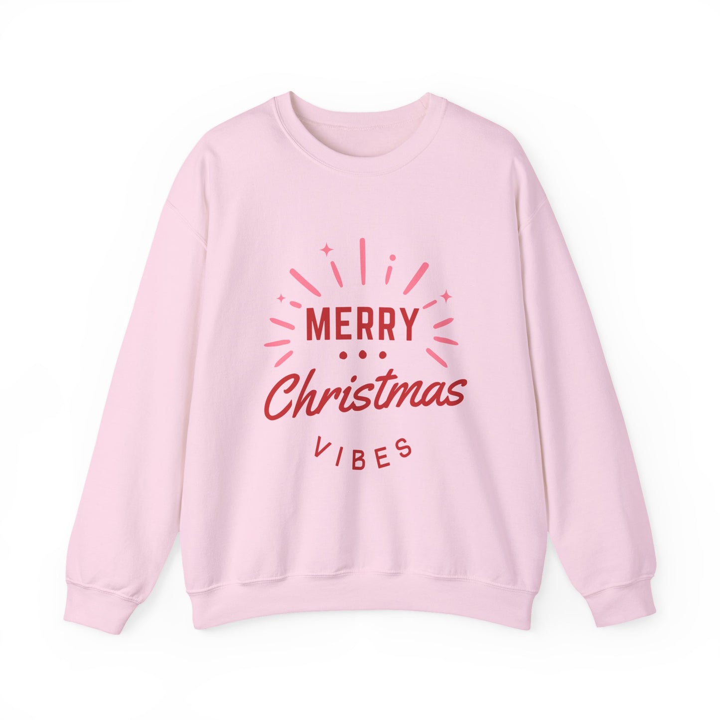 Merry Christmas Vibes Crewneck Sweatshirt | Cozy Holiday Wear, Unisex Winter Apparel, Christmas Gifts, Seasonal Fashion, Festive Sweatshirt