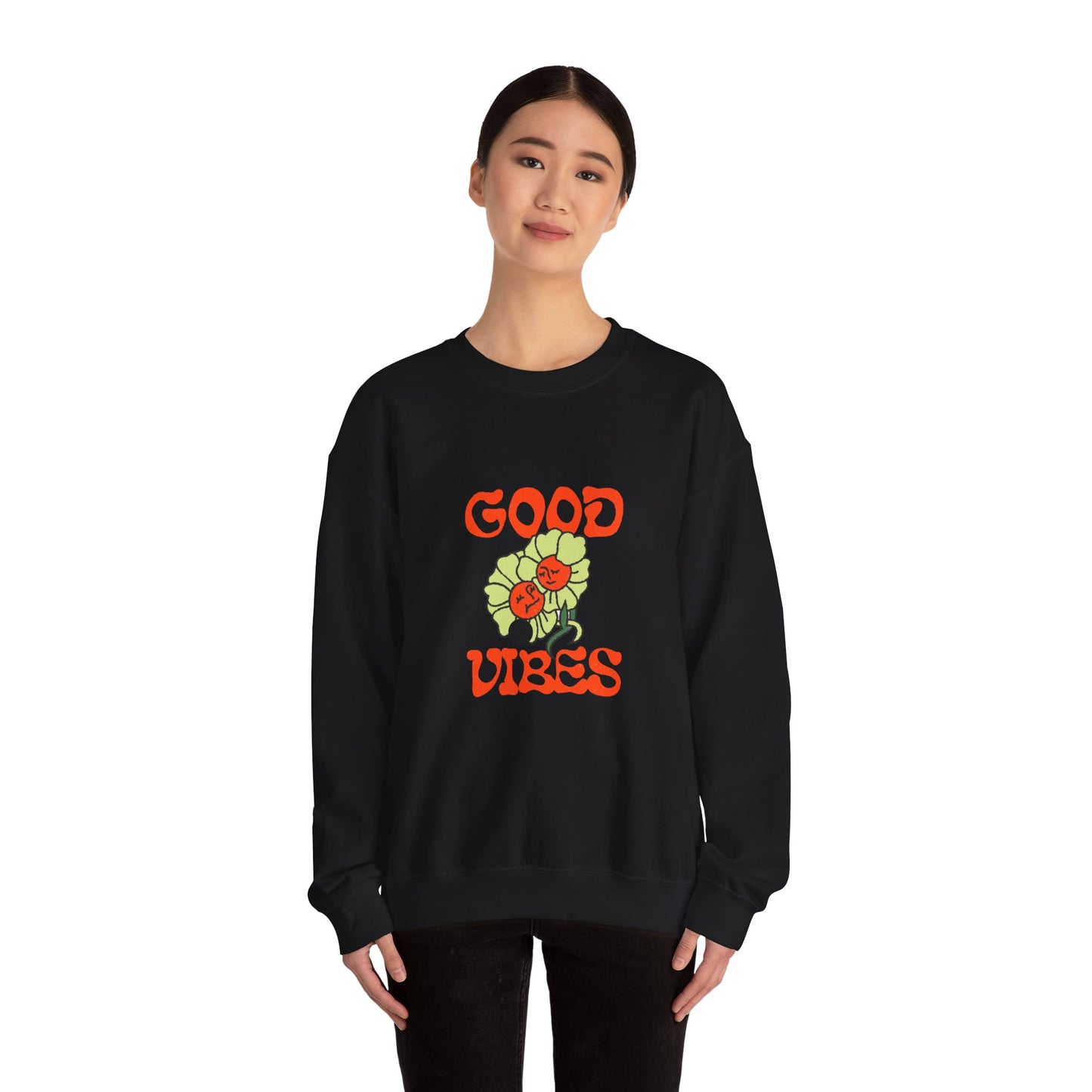 Good Vibes Floral Crewneck Sweatshirt