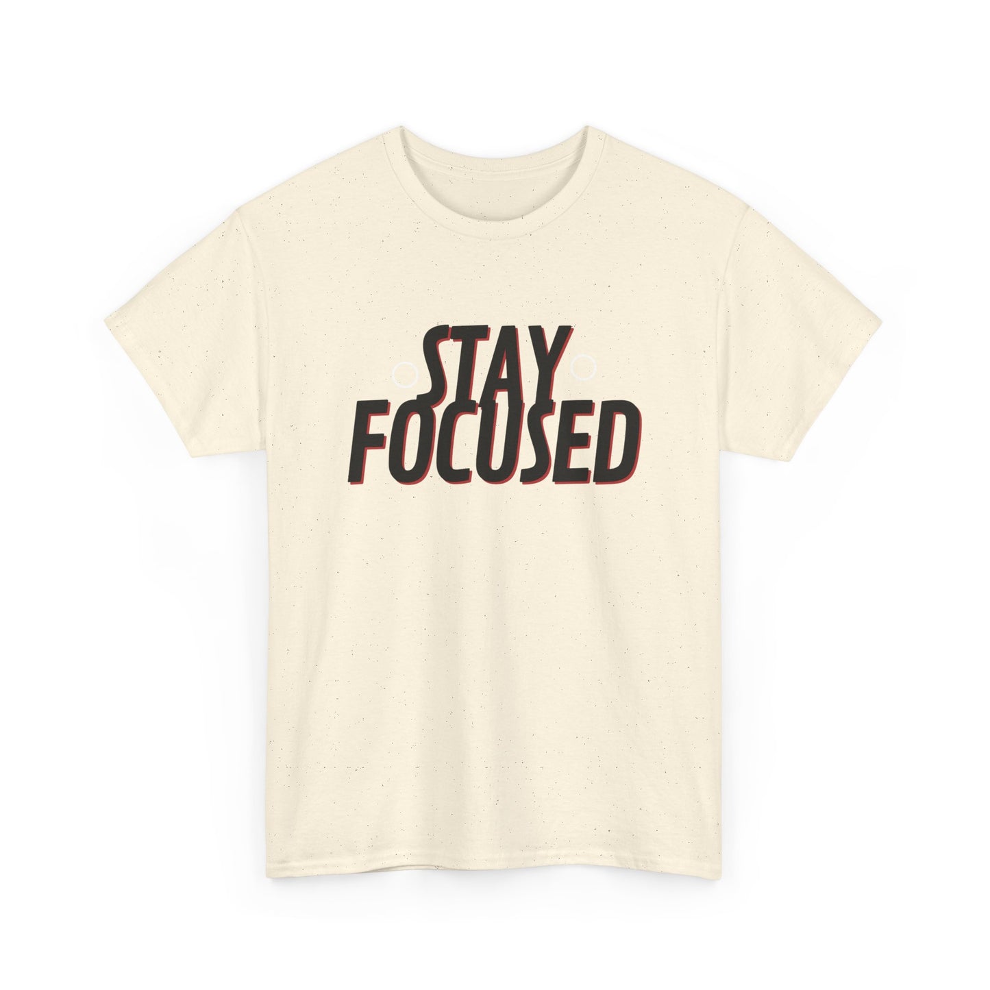 Stay Focused Unisex Heavy Cotton Tee, Motivational Shirt, Inspirational T-Shirt, Everyday Wear, Gifts for Students, Casual Outfit