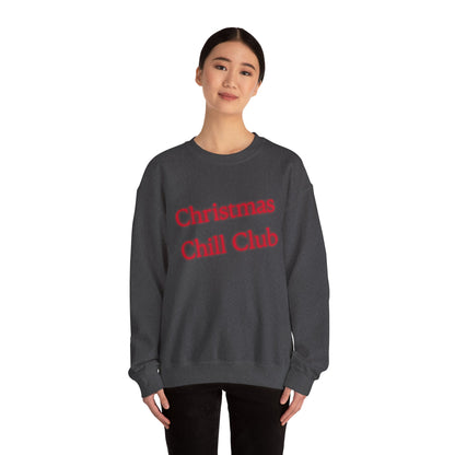 Christmas Chill Club Sweatshirt - Cozy Holiday Apparel, Unisex Crewneck, Christmas Gift, Winter Sweater, Casual Lounge Wear