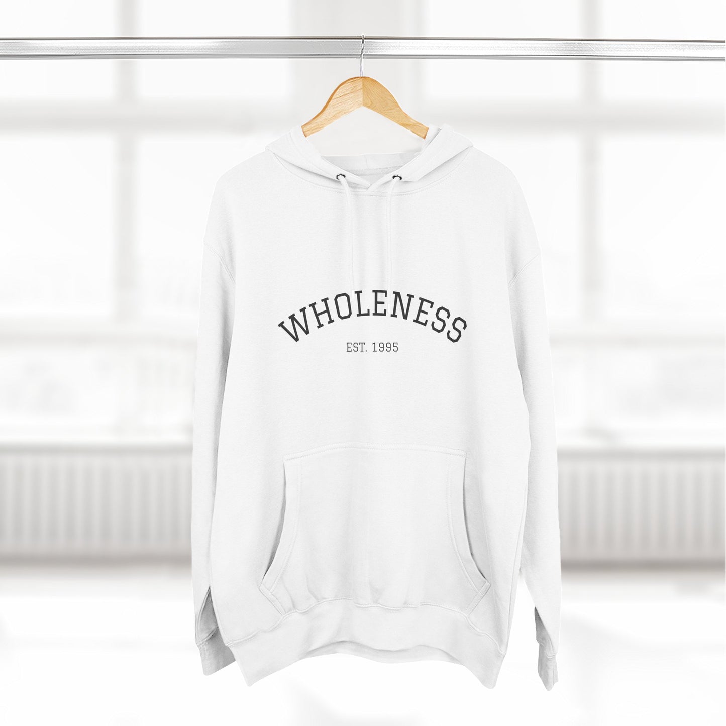 Wholeness Hoodie — Minimal Arch Logo Fleece Pullover