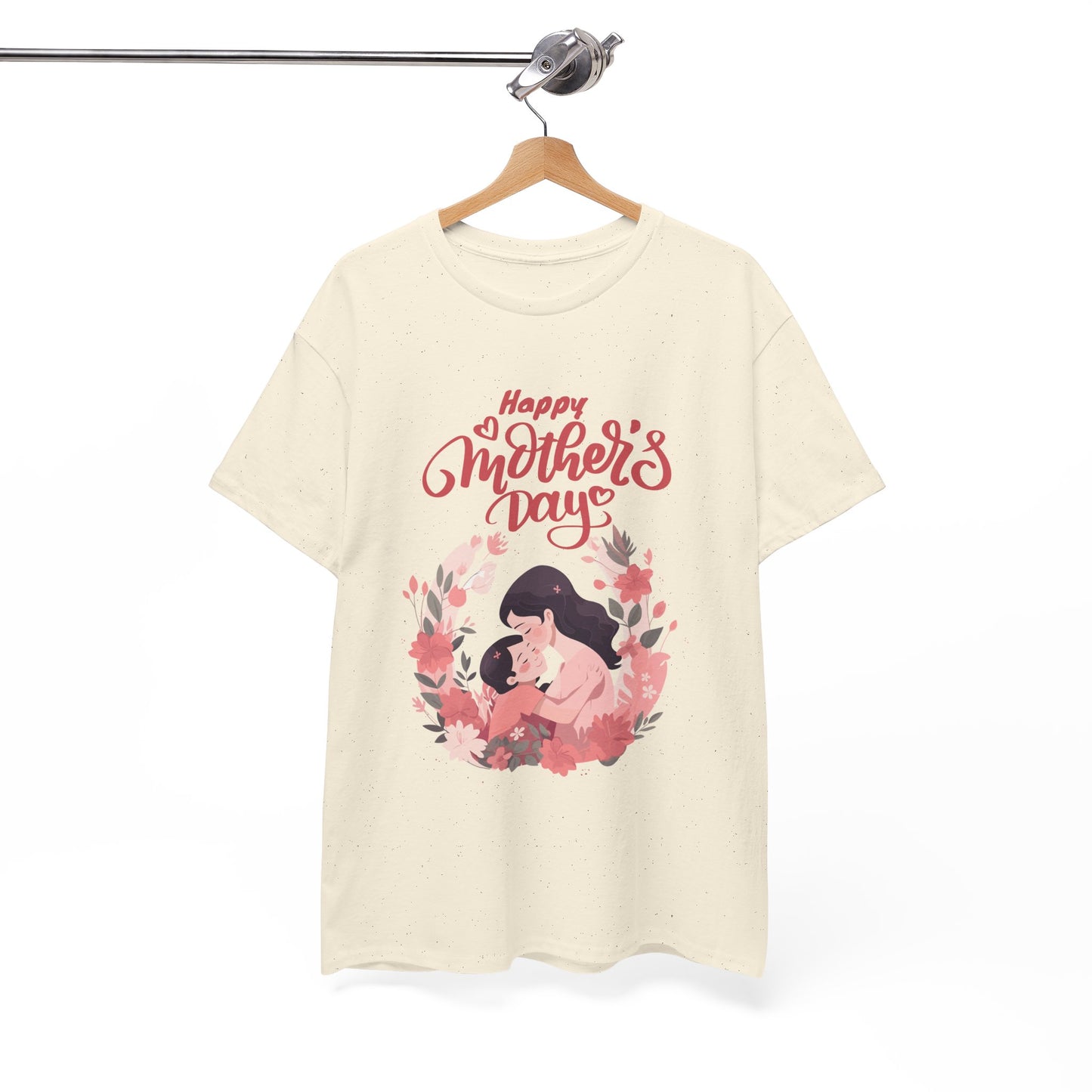 Mother’s Day Tee — "Happy Mother's Day" Floral Mom & Child Shirt