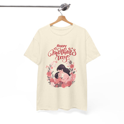 Mother’s Day Tee — "Happy Mother's Day" Floral Mom & Child Shirt