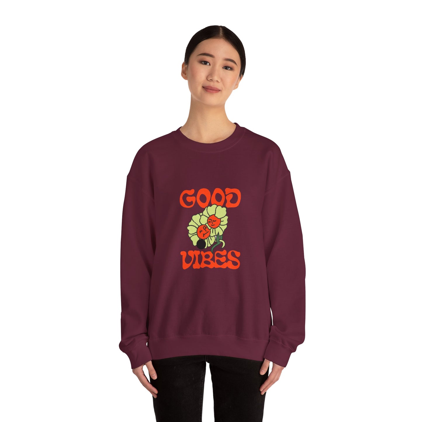 Good Vibes Floral Crewneck Sweatshirt