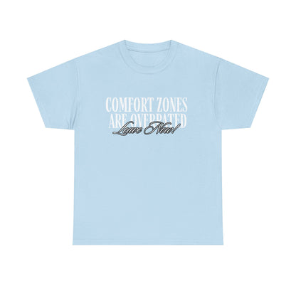 Comfort Zone Overrated Unisex Tee, Graphic Tee, Funny Shirt, Gift for Introvert, Leave Now Shirt, Minimalist Tee