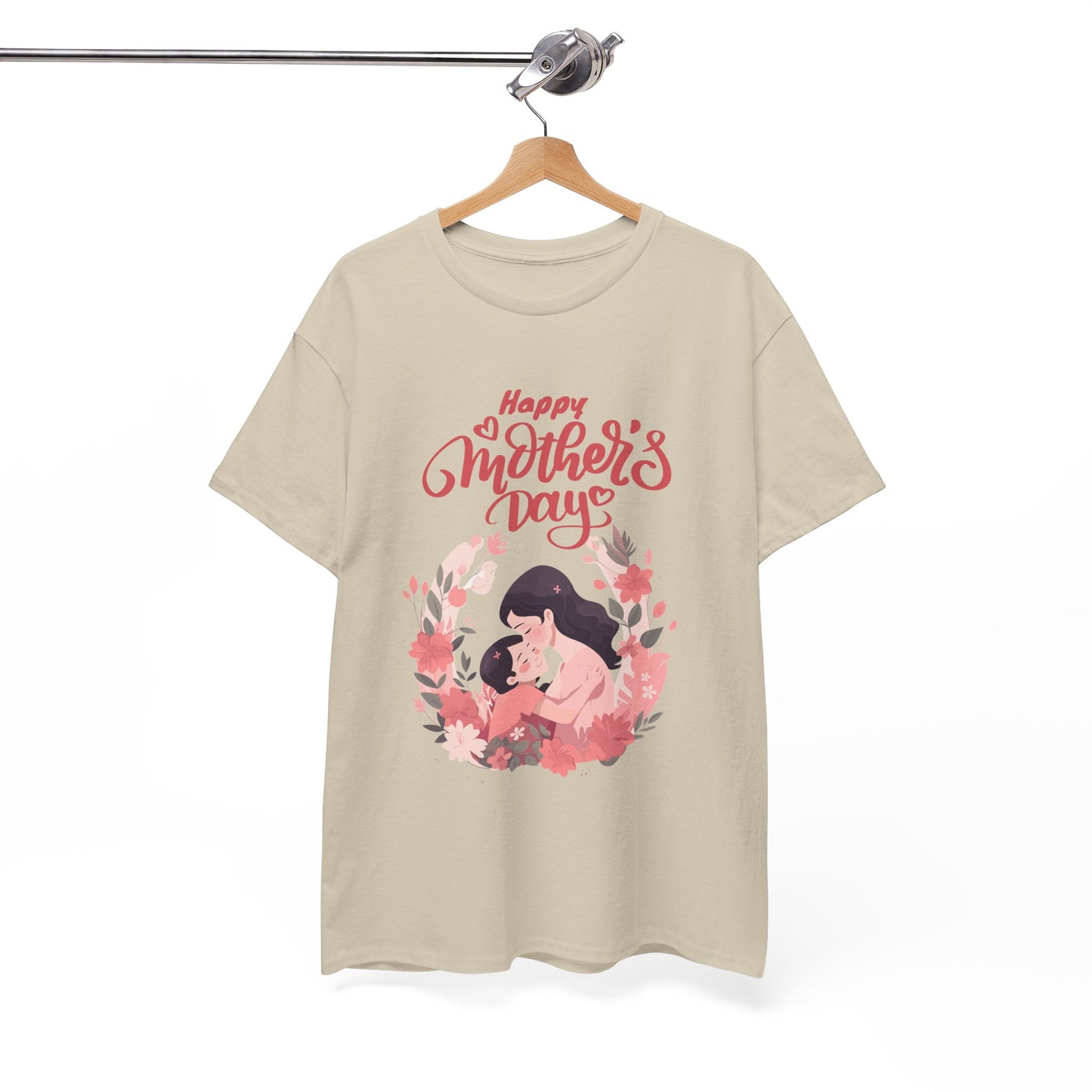 Mother’s Day Tee — "Happy Mother's Day" Floral Mom & Child Shirt