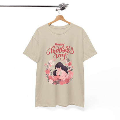 Mother’s Day Tee — "Happy Mother's Day" Floral Mom & Child Shirt