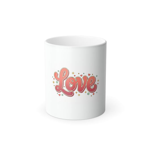Color-Changing Love Mug — 11oz Magic Heat Reveal Coffee Cup