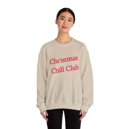 Christmas Chill Club Sweatshirt - Cozy Holiday Apparel, Unisex Crewneck, Christmas Gift, Winter Sweater, Casual Lounge Wear