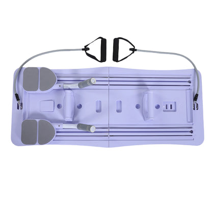 At Home Pilates Board Foldable 4-in-1 Exercise Ab Wheel Roller Exercise Equipment for Home Gym Workout Core Trainer