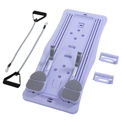 At Home Pilates Board Foldable 4-in-1 Exercise Ab Wheel Roller Exercise Equipment for Home Gym Workout Core Trainer